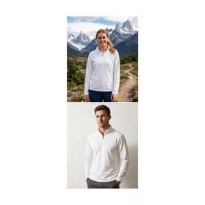 Vintage Patagonia 1/4 Zip Pullover White F96 Style 24213 Made in USA Mens Medium